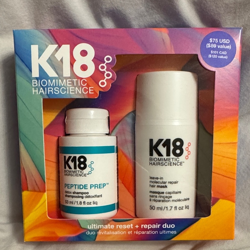 K18 Biomimetic Hairscience Hair Treatment & Mask Set - White